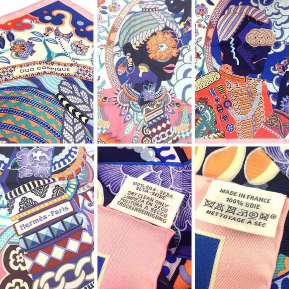 HERMES Pink Silk Scarf - Picture 3 of 3